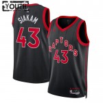 Toronto Raptors Trikot Pascal Siakam 43 Jordan 2022-23 Statement Edition Schwarz Swingman - Kinder